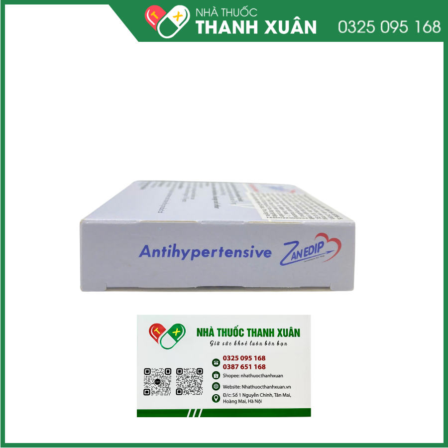 Zanedip 10mg - Thuốc trị tăng huyết áp vô căn